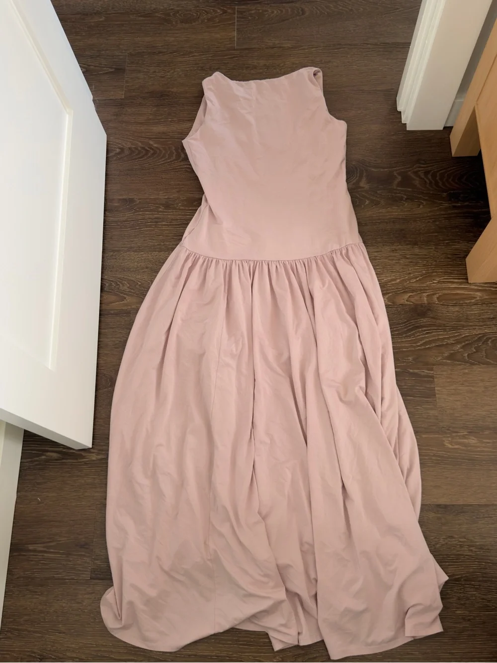 Abercrombie drop waist Sleeveless Blush Pink Maxi Dress